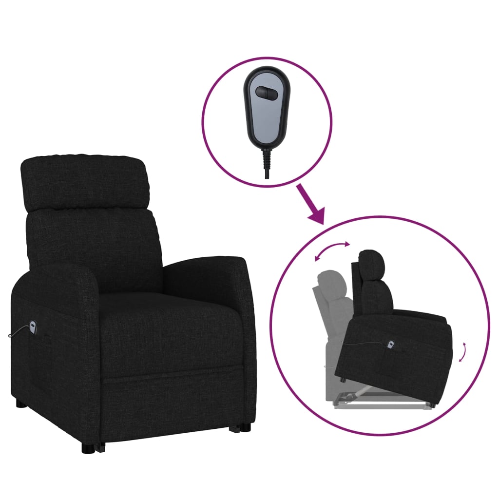 Fauteuil Noir Tissu - XIOS