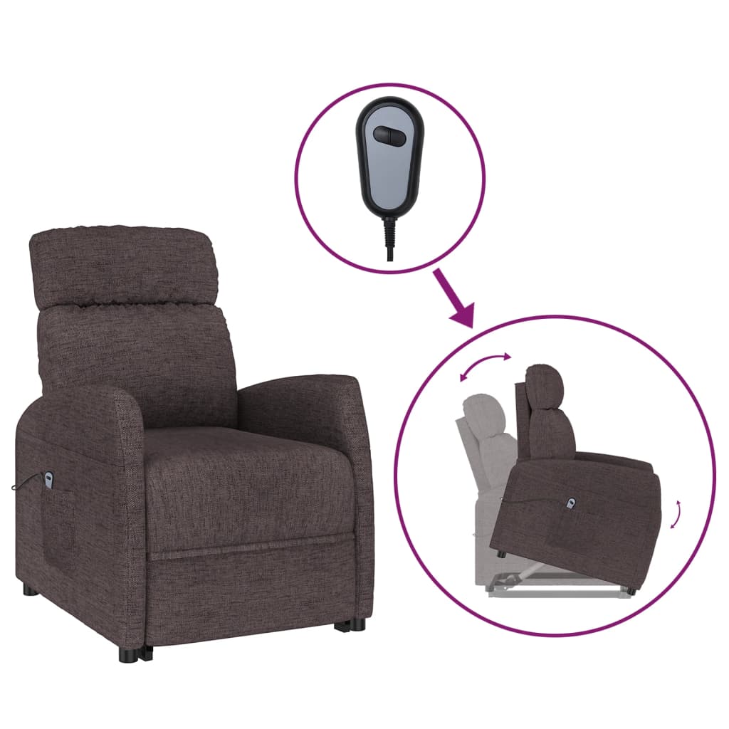 Fauteuil Marron foncé Tissu - XIOS