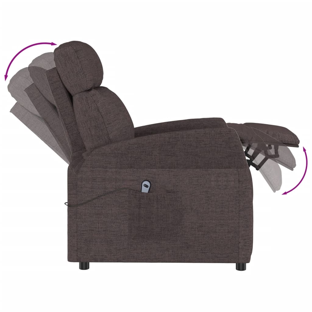 Fauteuil Marron foncé Tissu - XIOS