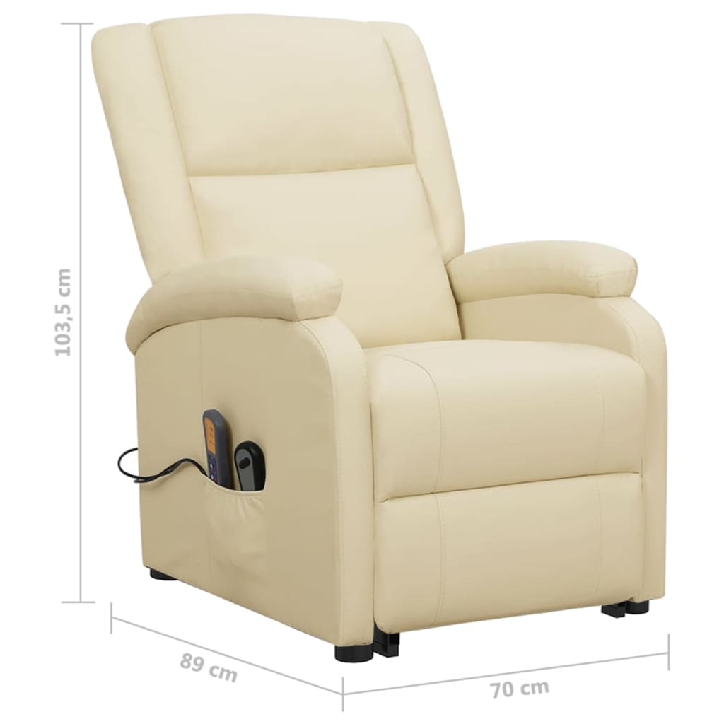 Fauteuil de massage Crème Similicuir - XIOS