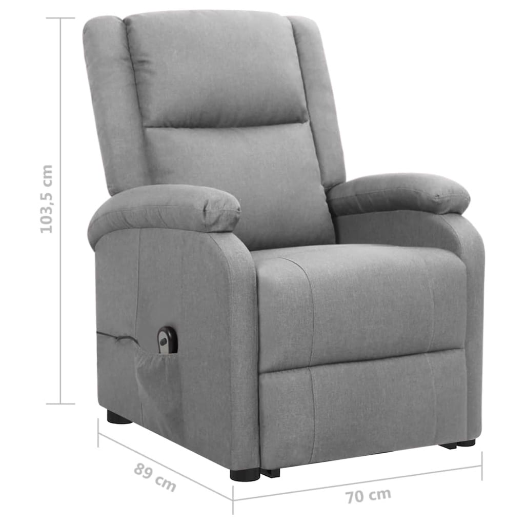 Fauteuil Gris clair Tissu - XIOS