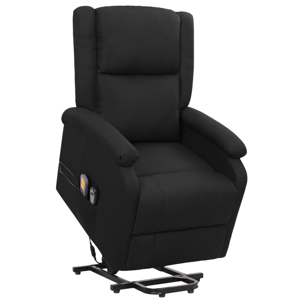 Fauteuil de massage Noir Tissu Fauteuils électriques vidaXL