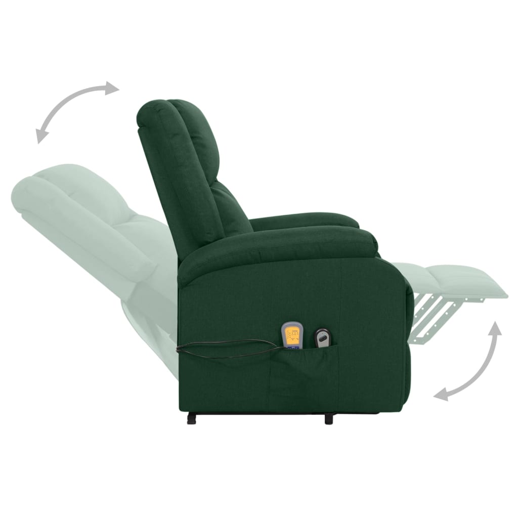 Fauteuil de massage Vert foncé Tissu - XIOS