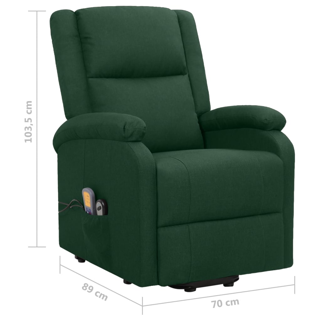 Fauteuil de massage Vert foncé Tissu - XIOS