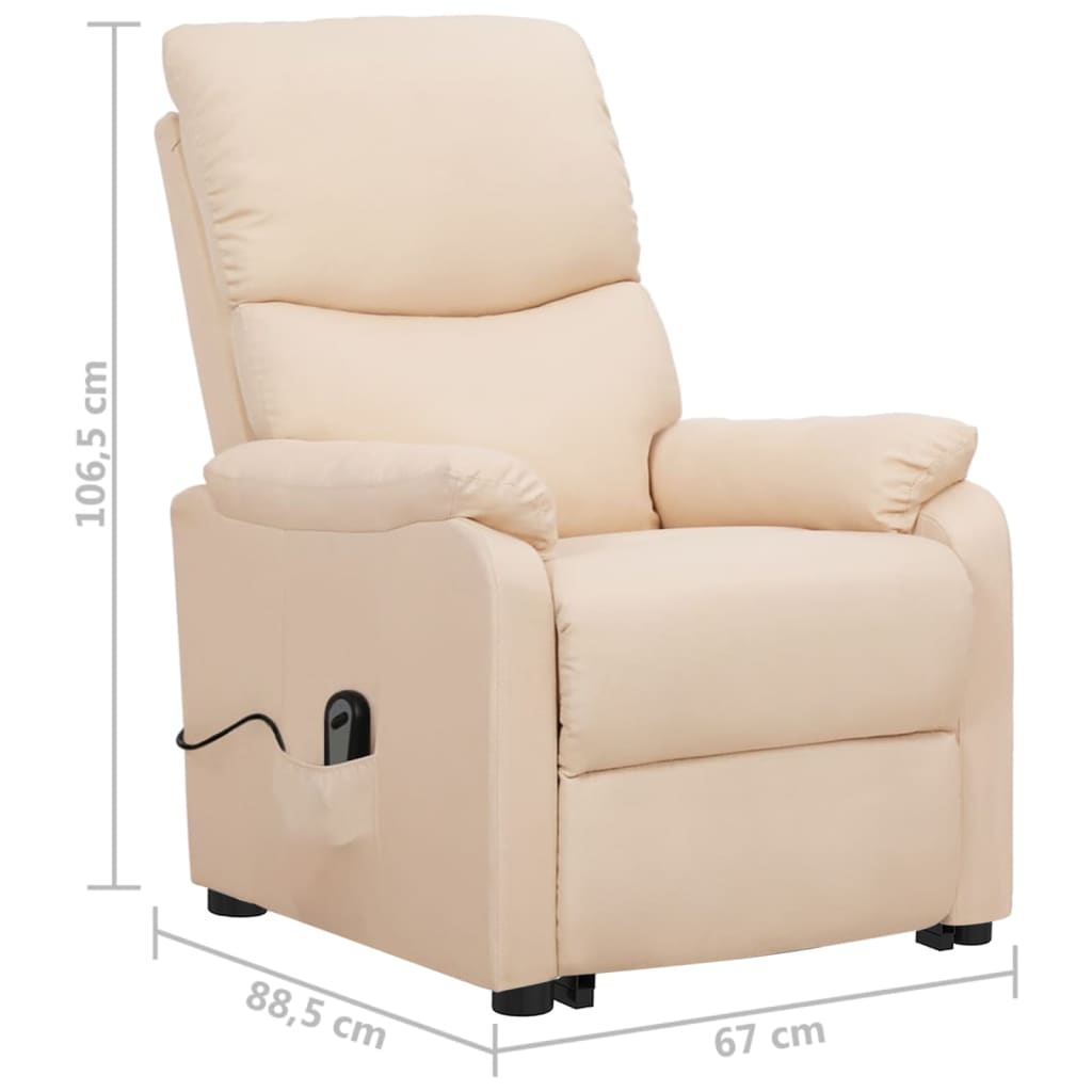 Fauteuil Crème Tissu - XIOS