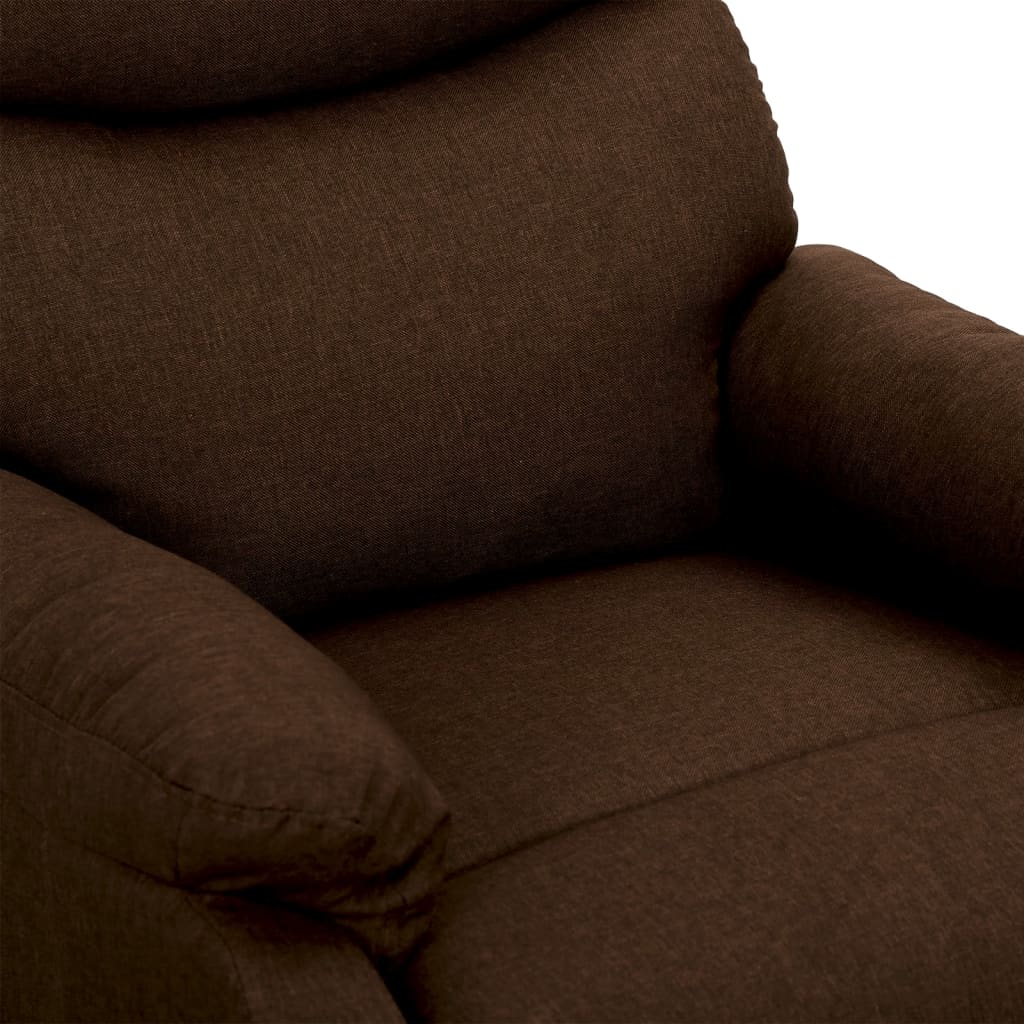 Fauteuil de massage Marron foncé Tissu