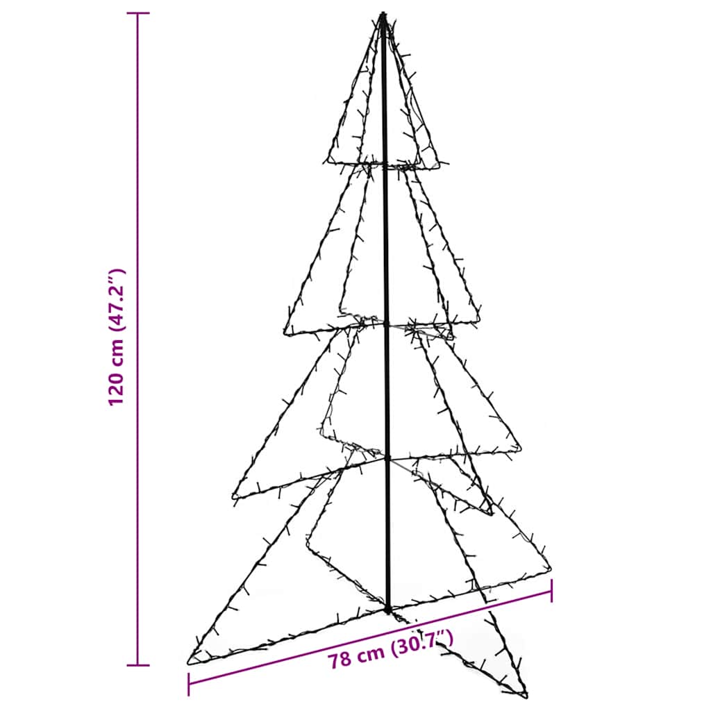 Arbre de Noël cône 160 LED d'intérieur/d'extérieur 78x120 cm - XIOS