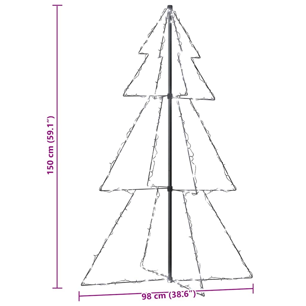 Arbre de Noël cône 200 LED d'intérieur/d'extérieur 98x150 cm - XIOS