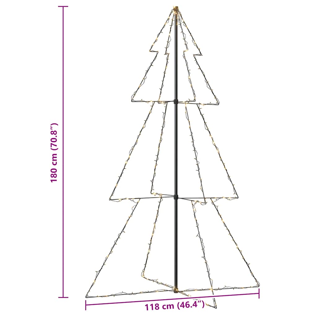 Arbre de Noël cône 240 LED d'intérieur/d'extérieur 118x180 cm - XIOS
