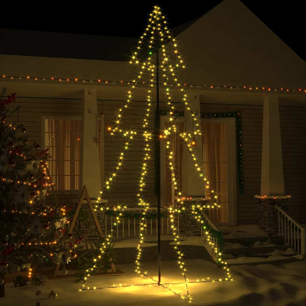 Arbre de Noël cône 360 LED d'intérieur/d'extérieur 143x250 cm - XIOS