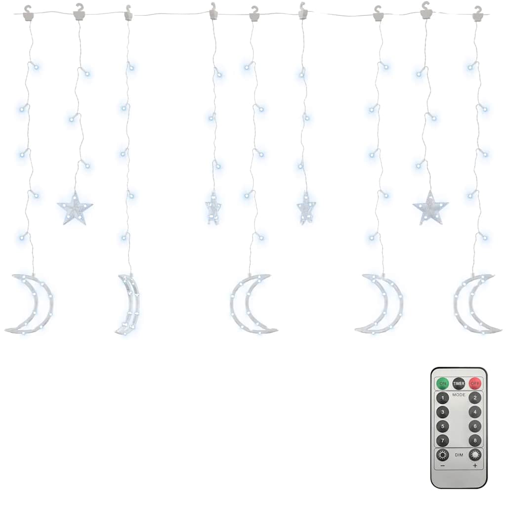 Guirlande lumineuse étoile et lune avec télécommande 345 LED - XIOS