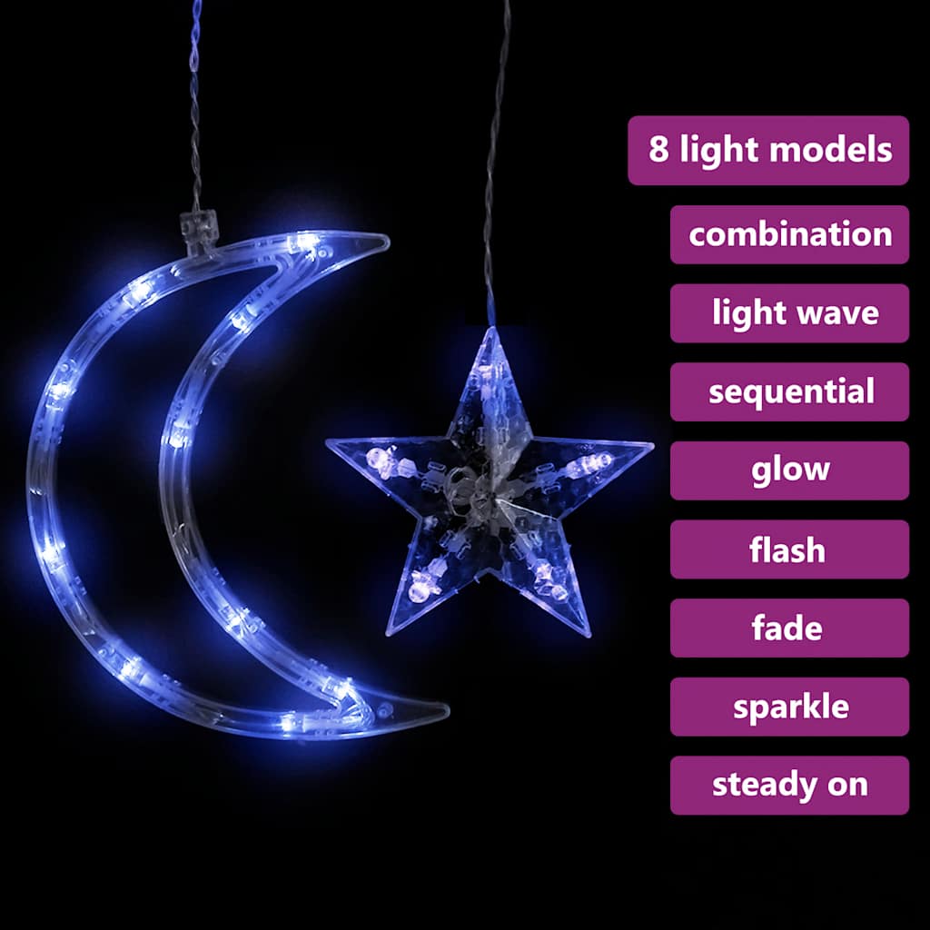 Guirlande lumineuse étoile et lune avec télécommande 345 LED - XIOS