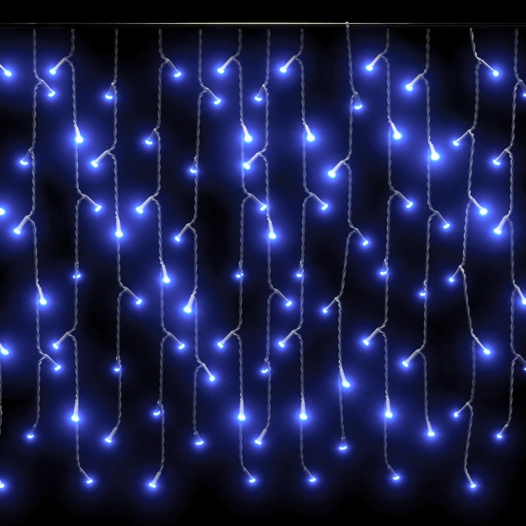 Rideau lumineux à glaçons LED 10m 400 LED Bleu 8 fonctions - XIOS