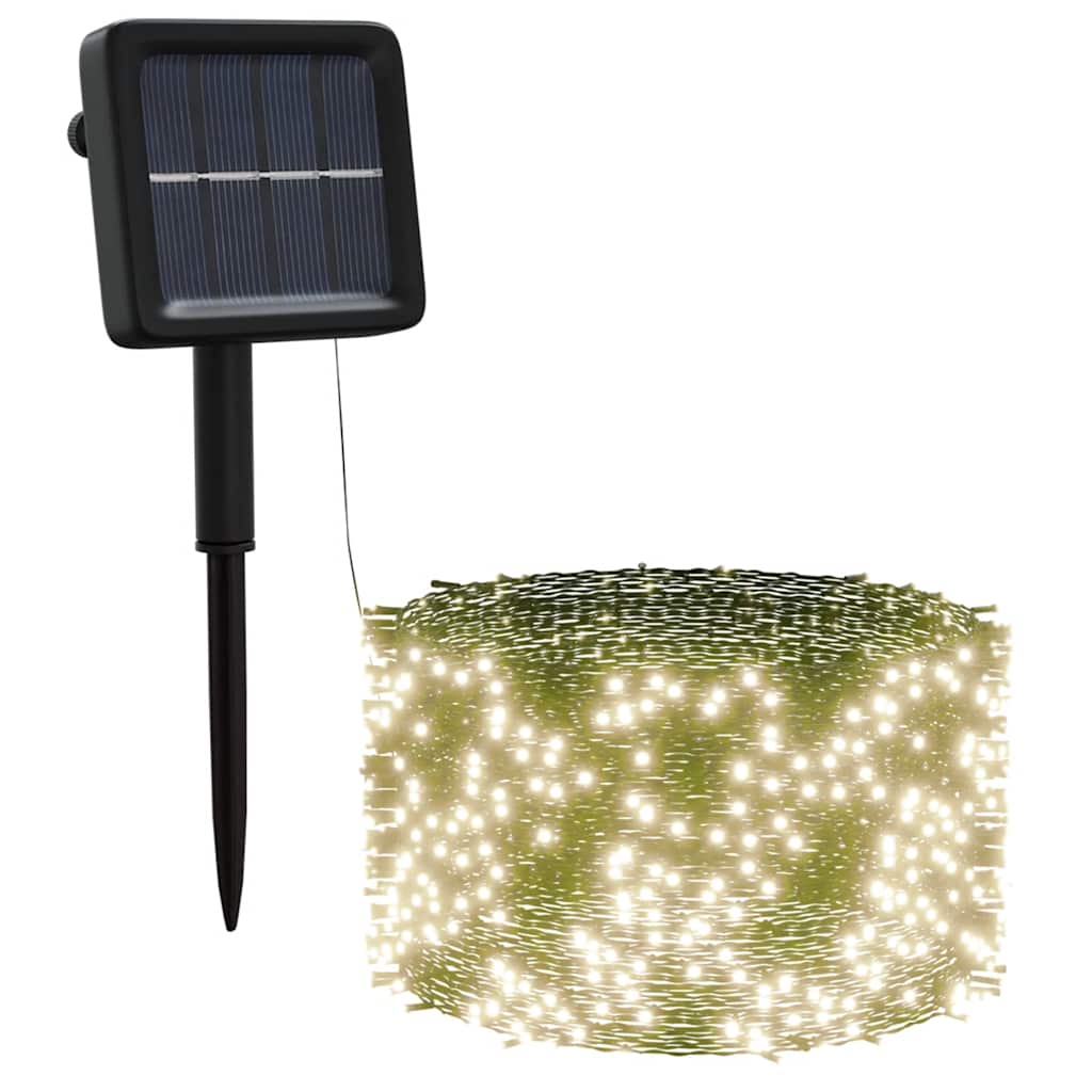 Lampes solaires 5 pcs 5x200 LED Blanc chaud Intérieur Extérieur