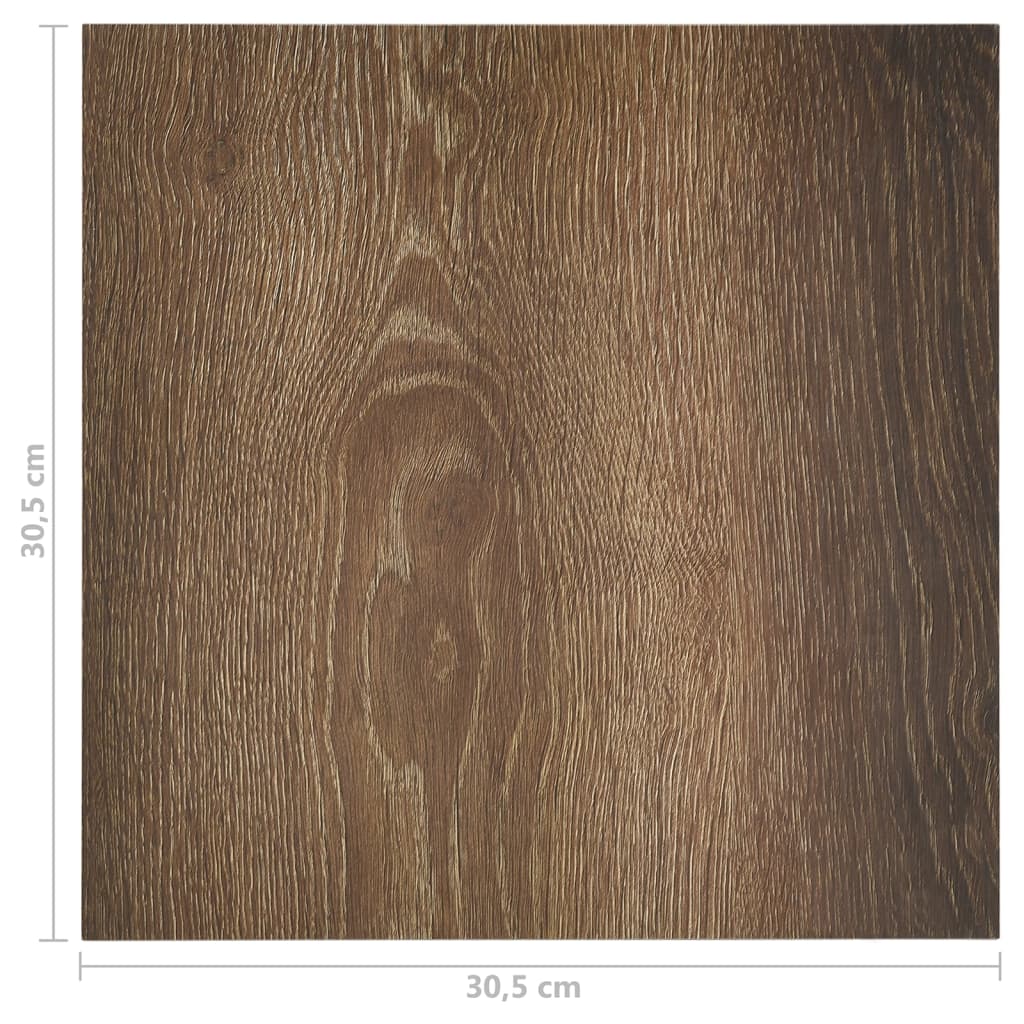 Dalles de plancher autoadhésives 20 pcs PVC 1,86 m² marron Tapis & revêtements de sol vidaXL