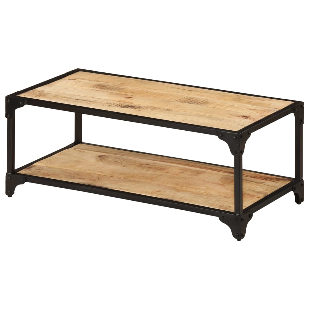 Table basse 90x45x35 cm Bois de manguier massif brut - XIOS