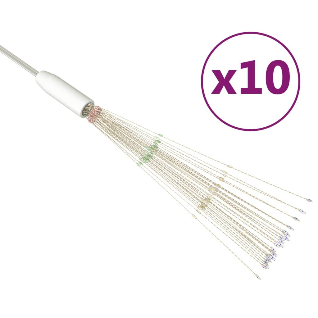 Feux d'artifice Noël extérieur 10 pcs Multicolore 20cm 1400 LED - XIOS