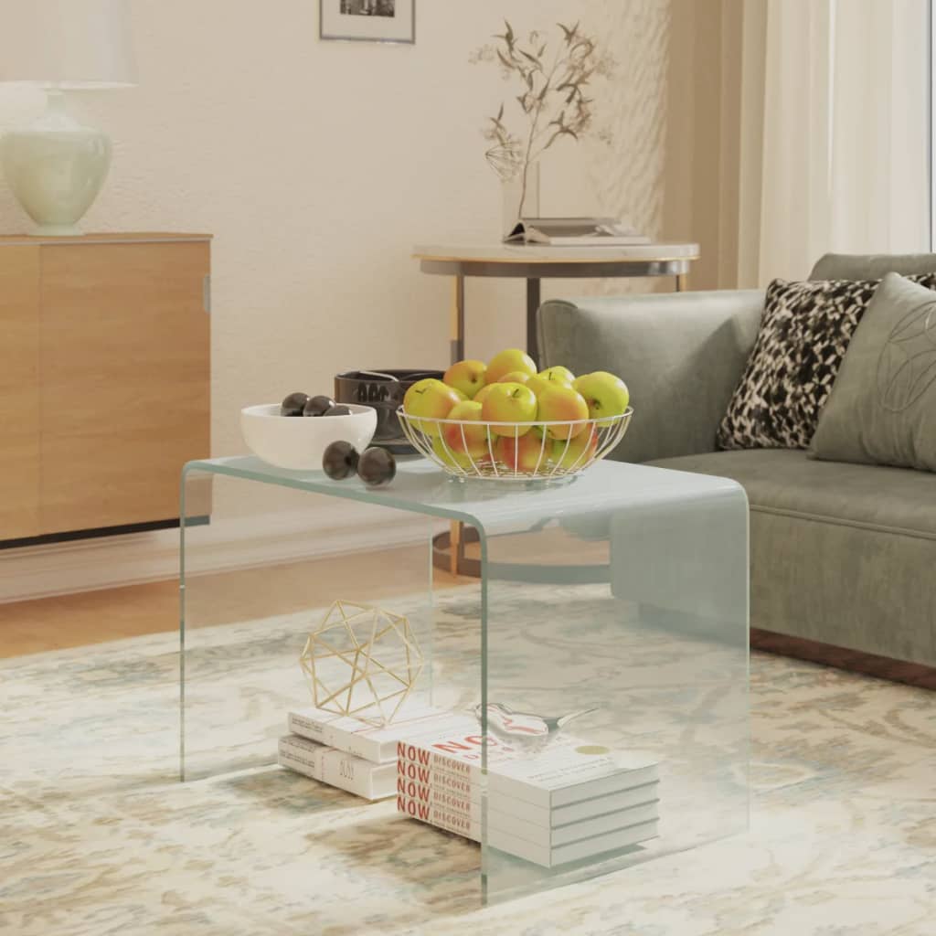 Table d'appoint 40x40x60 cm Verre trempé - XIOS