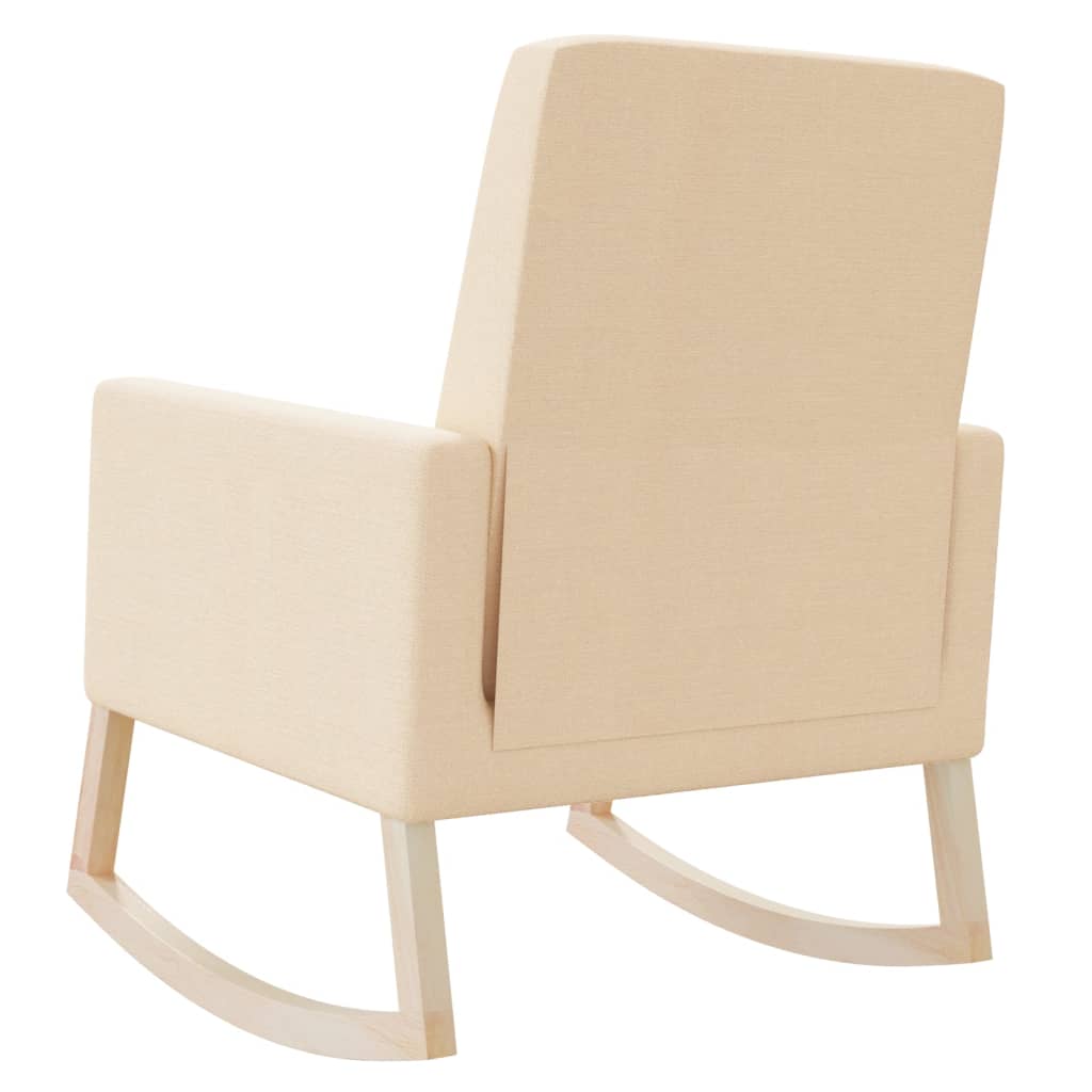 Chaise à bascule Crème Tissu - XIOS
