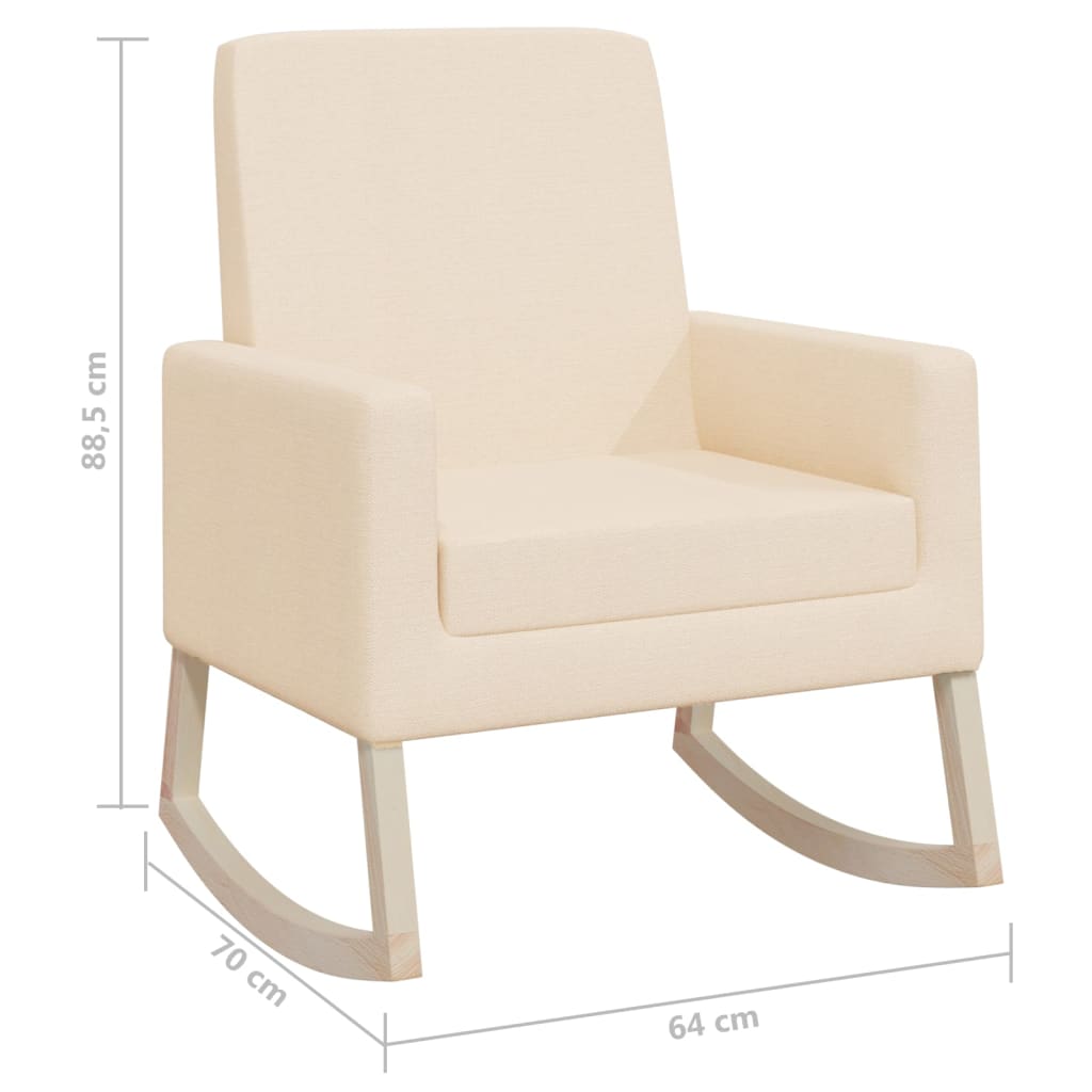Chaise à bascule Crème Tissu - XIOS