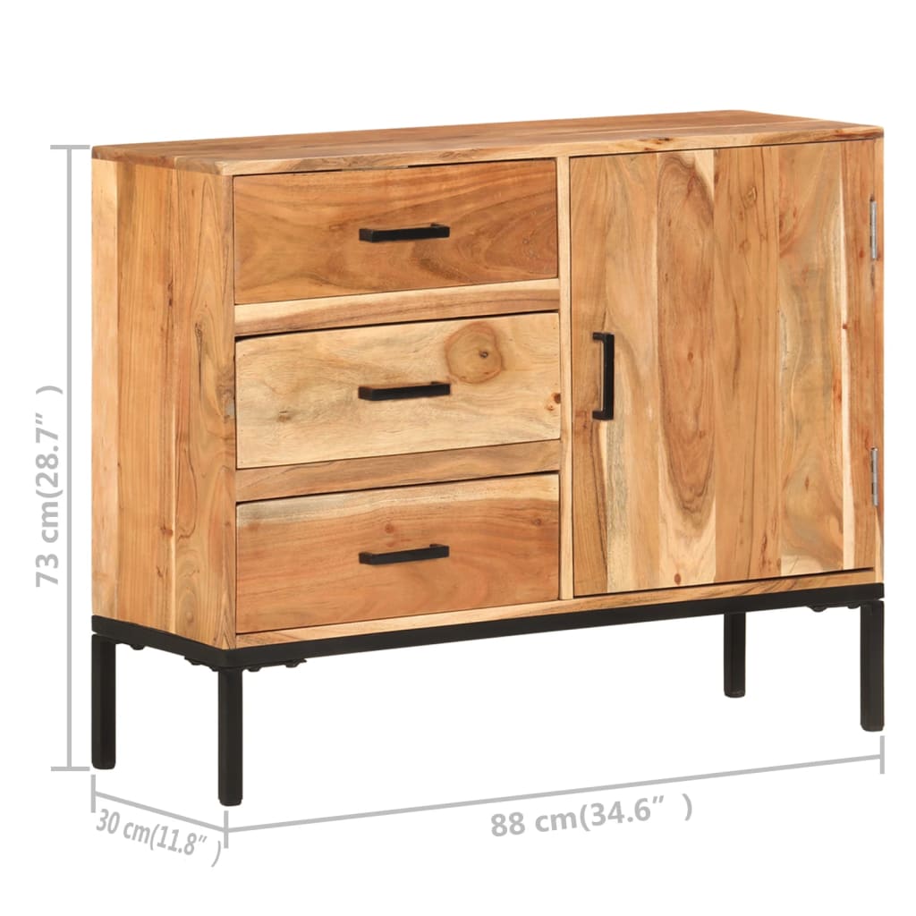 Buffet 88x30x73 cm Bois d'acacia massif - XIOS
