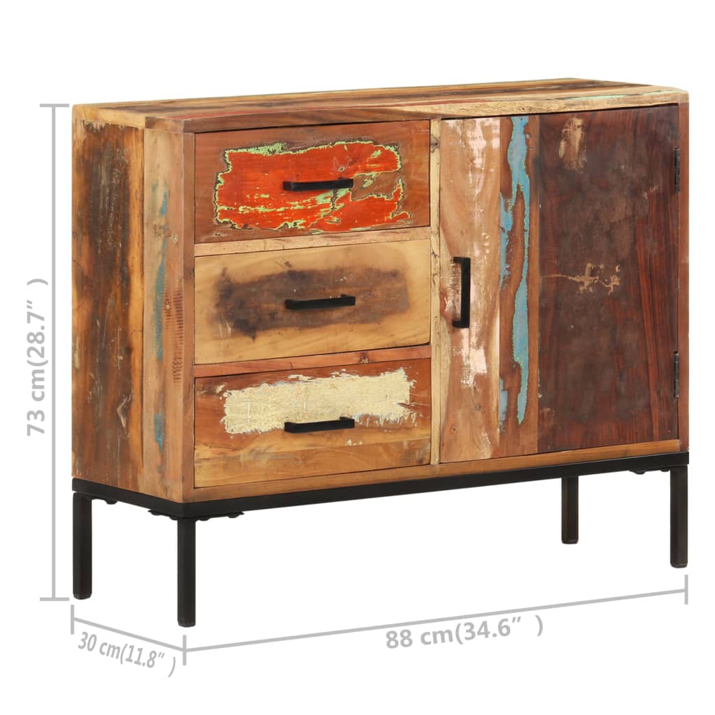 Buffet 88x30x73 cm Bois de récupération solide - XIOS