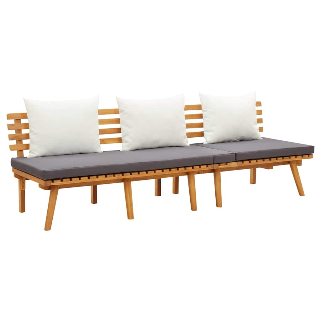 Lit de repos de jardin 200x65 cm Bois d'acacia solide