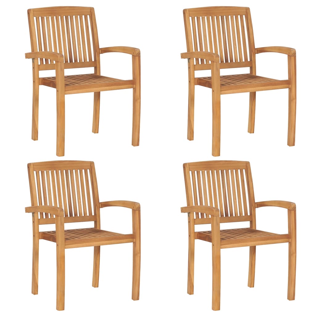Ensemble à manger de jardin 5 pcs Bois de teck massif Salons de jardin vidaXL