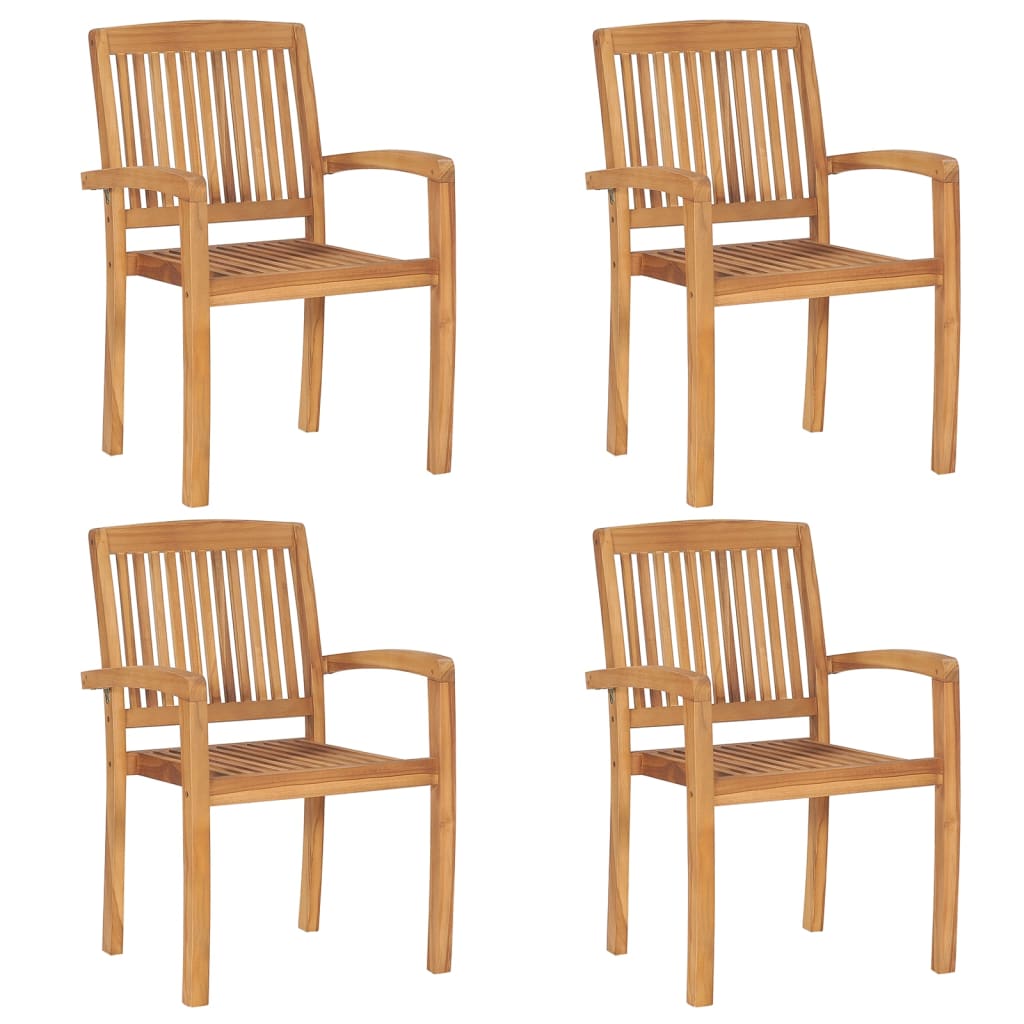 Ensemble à manger de jardin 5 pcs Bois de teck massif Salons de jardin vidaXL