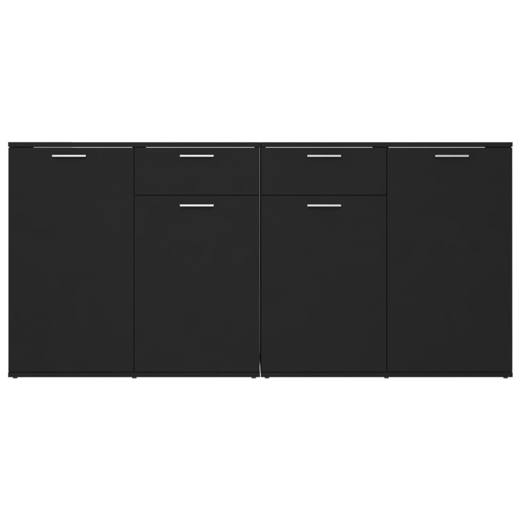 Buffet Noir 160x36x75 cm Bois d'ingénierie Buffets & bahuts vidaXL