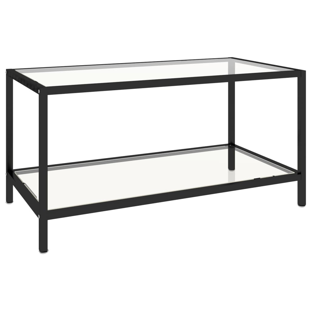 Tables à thé 2 pcs Verre trempé Transparent