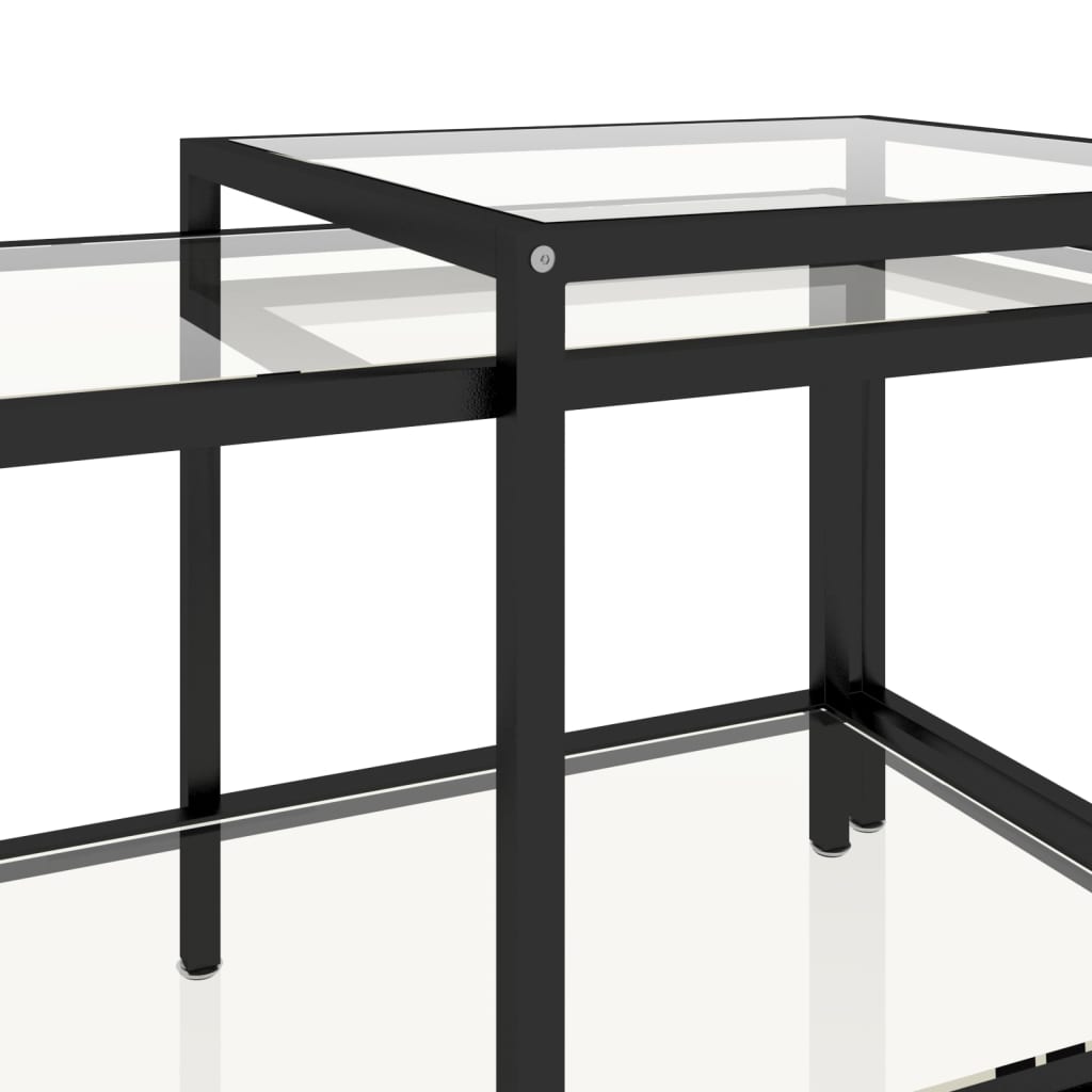 Tables à thé 2 pcs Verre trempé Transparent