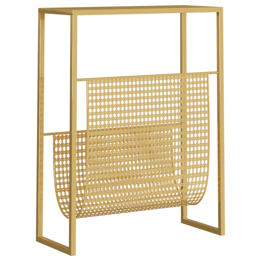 Porte-revue Doré 35x15x45 cm Acier - XIOS