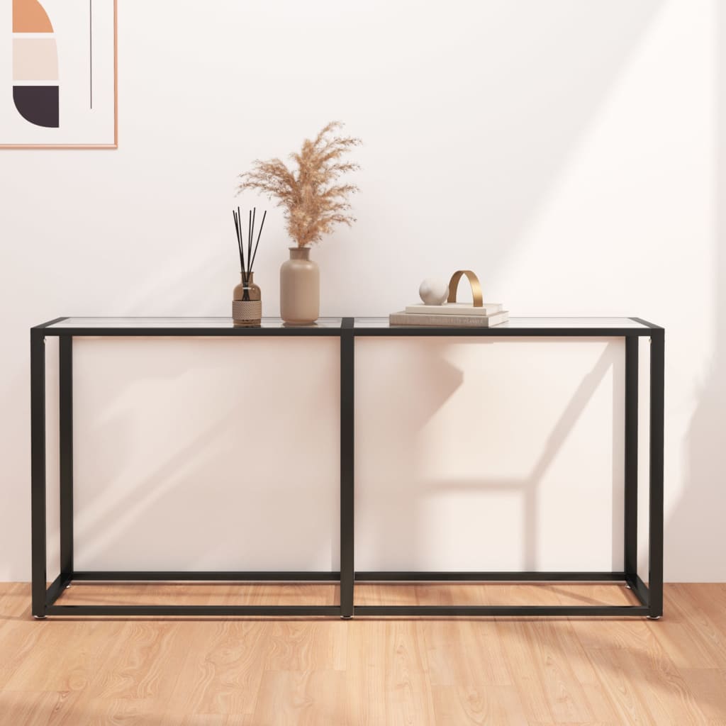 Table console Transparent 160x35x75,5 cm Verre trempé - XIOS
