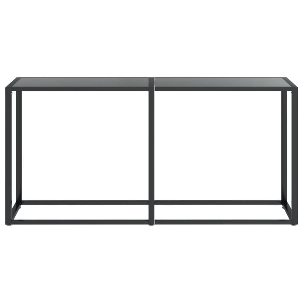 Table console Noir 160x35x75,5 cm Verre trempé - XIOS