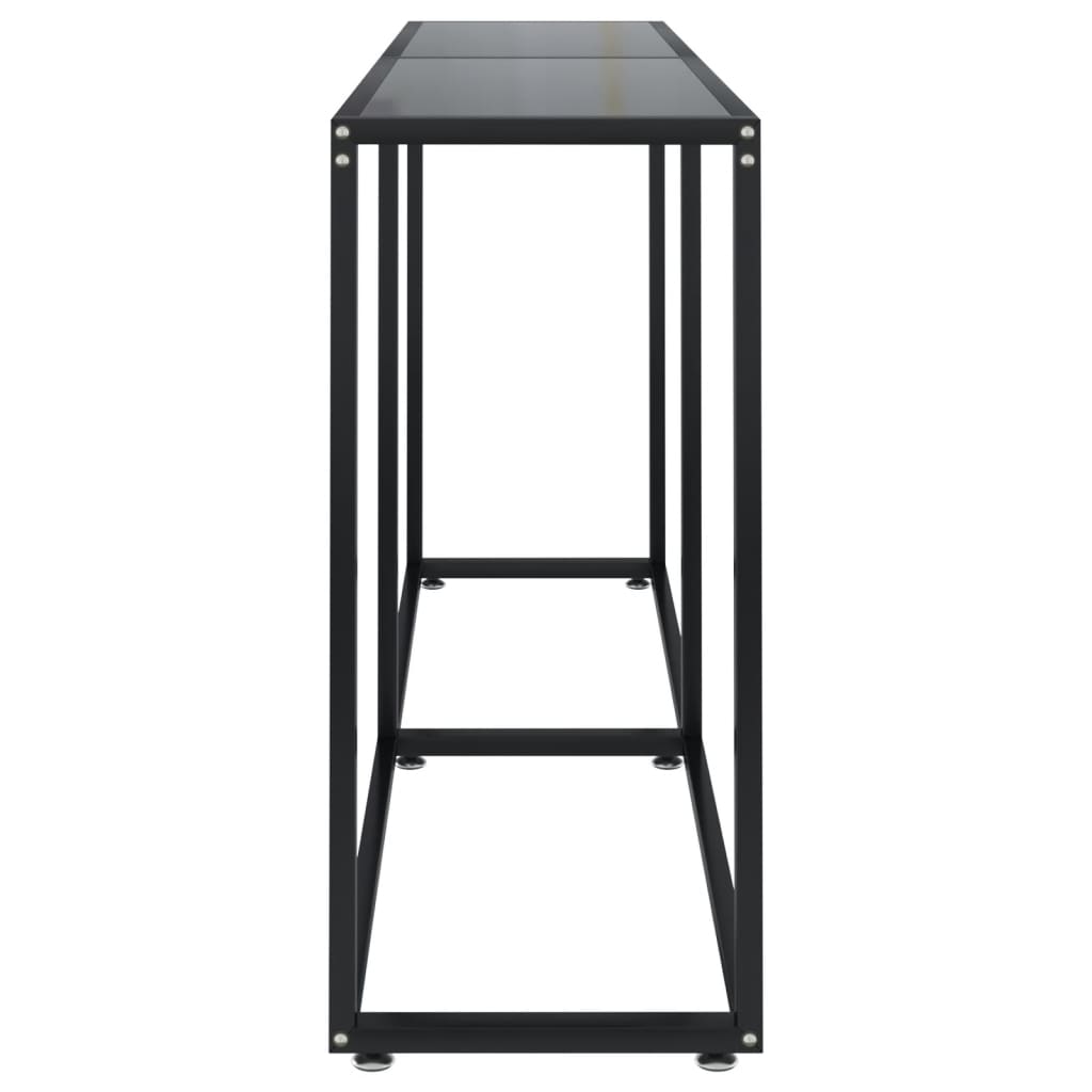 Table console Noir 160x35x75,5 cm Verre trempé - XIOS