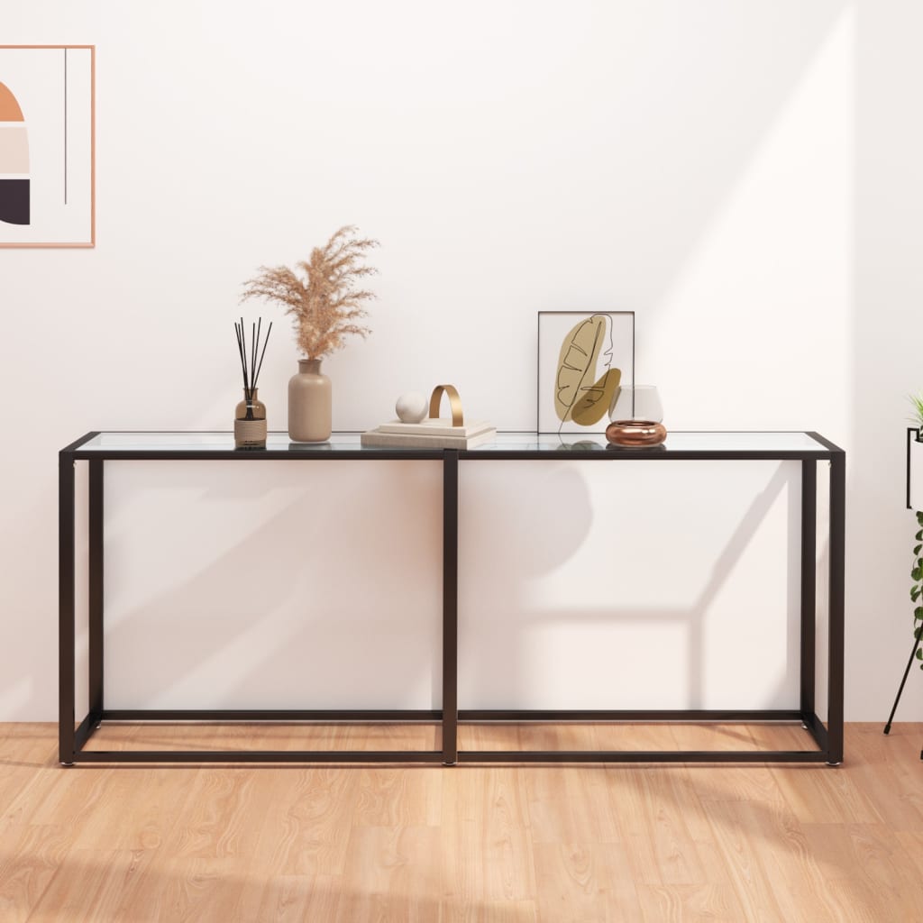 Table console Transparent 180x35x75,5 cm Verre trempé - XIOS