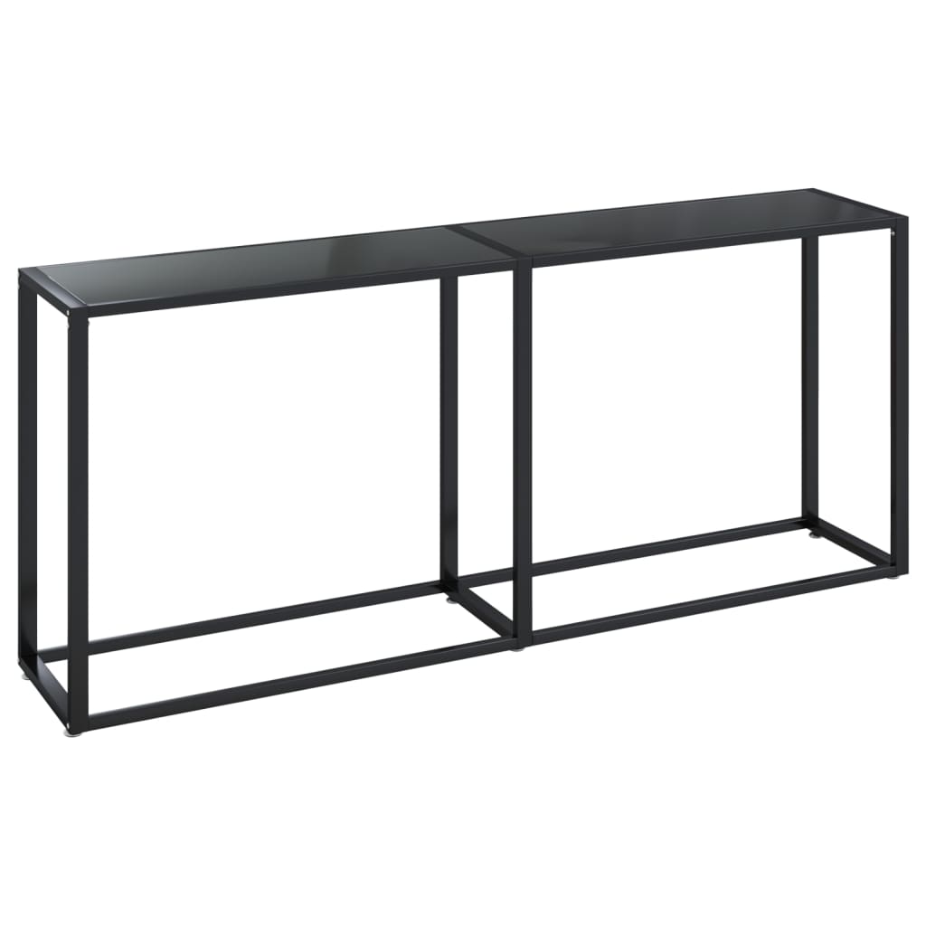 Table console Noir 180x35x75,5 cm Verre trempé - XIOS
