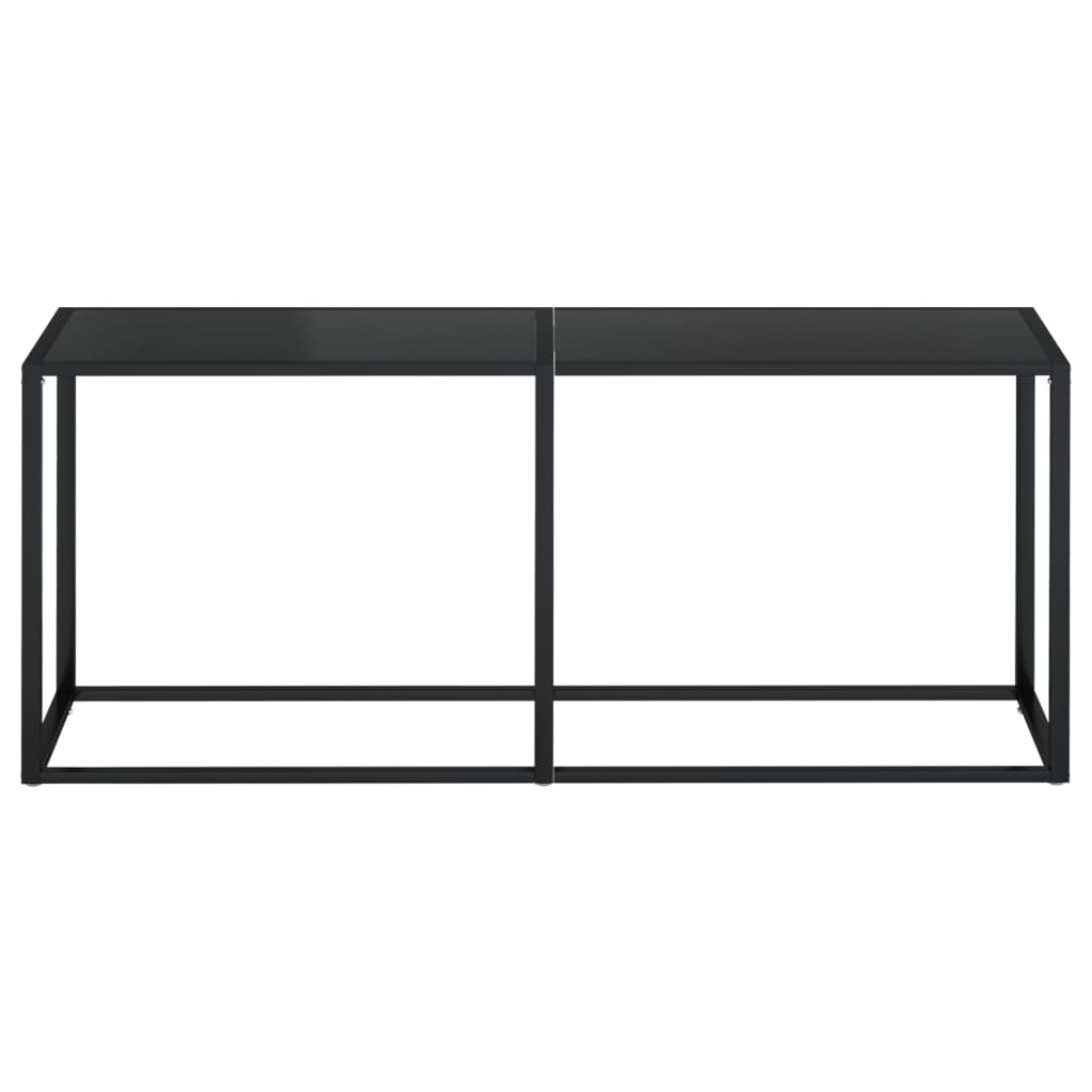 Table console Noir 180x35x75,5 cm Verre trempé - XIOS
