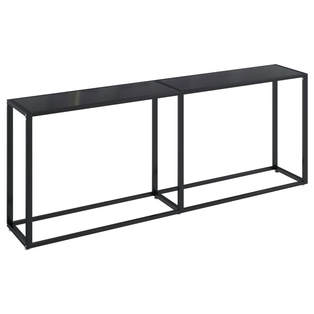 Table console Noir 200x35x75,5 cm Verre trempé - XIOS