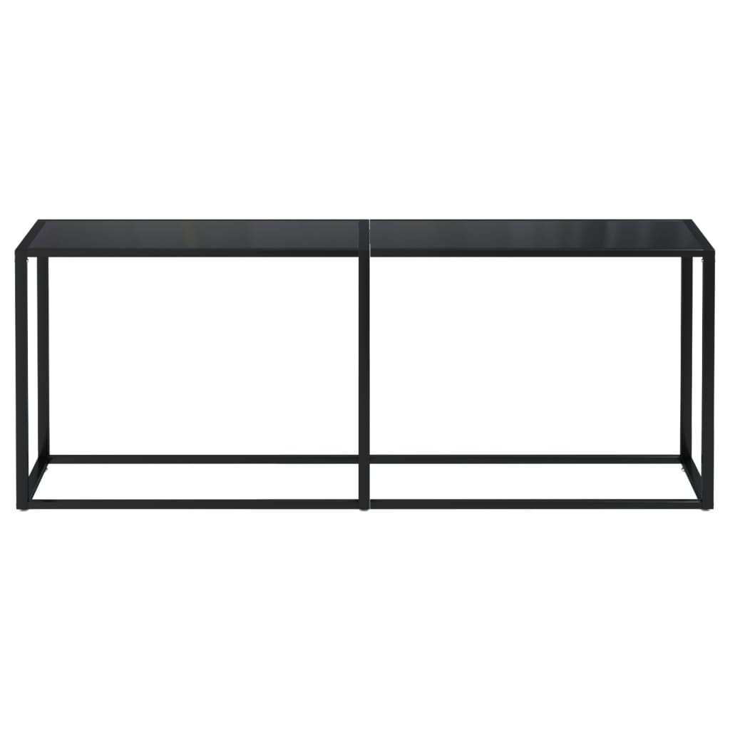 Table console Noir 200x35x75,5 cm Verre trempé - XIOS