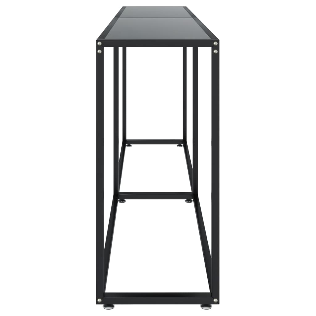 Table console Noir 200x35x75,5 cm Verre trempé - XIOS