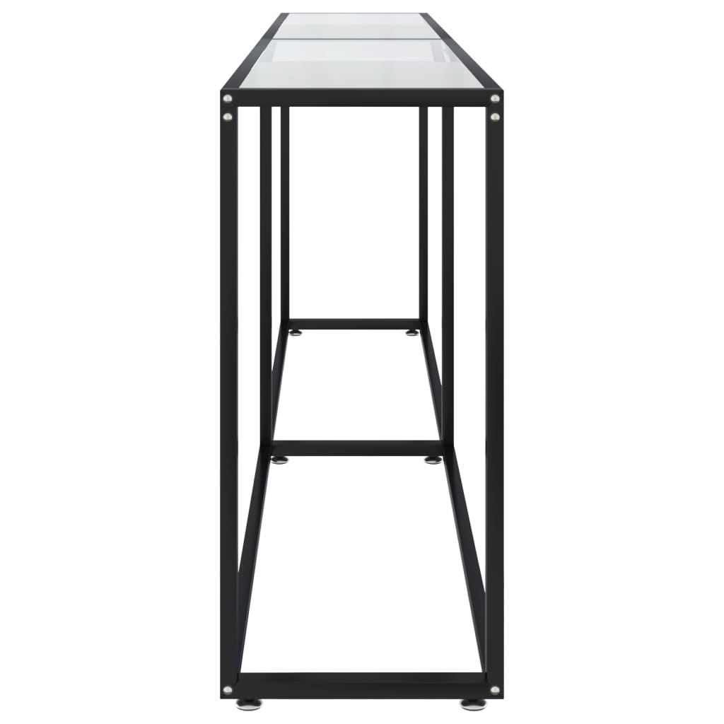 Table console Transparent 220x35x75,5 cm Verre trempé - XIOS