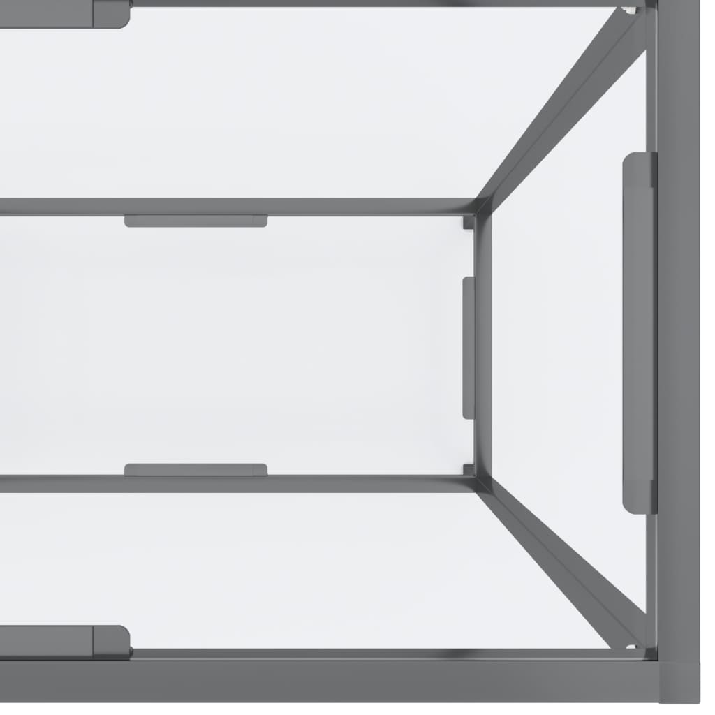 Table console Transparent 140x35x75,5 cm Verre trempé - XIOS