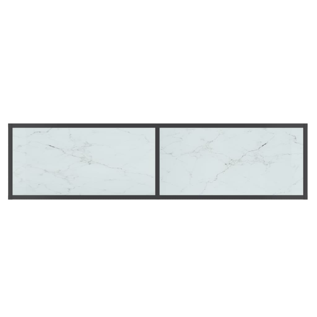 Table console Blanc 140x35x75,5 cm Verre trempé - XIOS