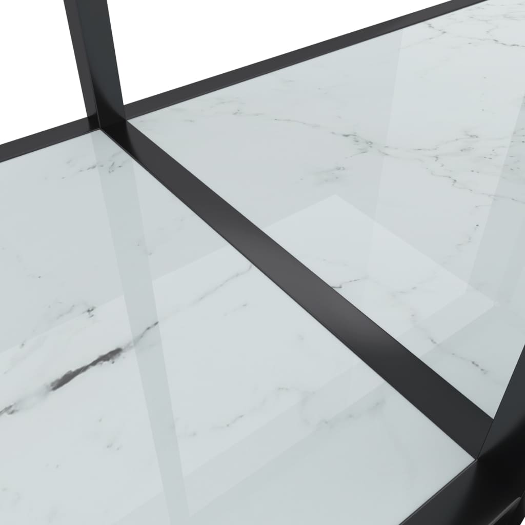 Table console Blanc 140x35x75,5 cm Verre trempé - XIOS
