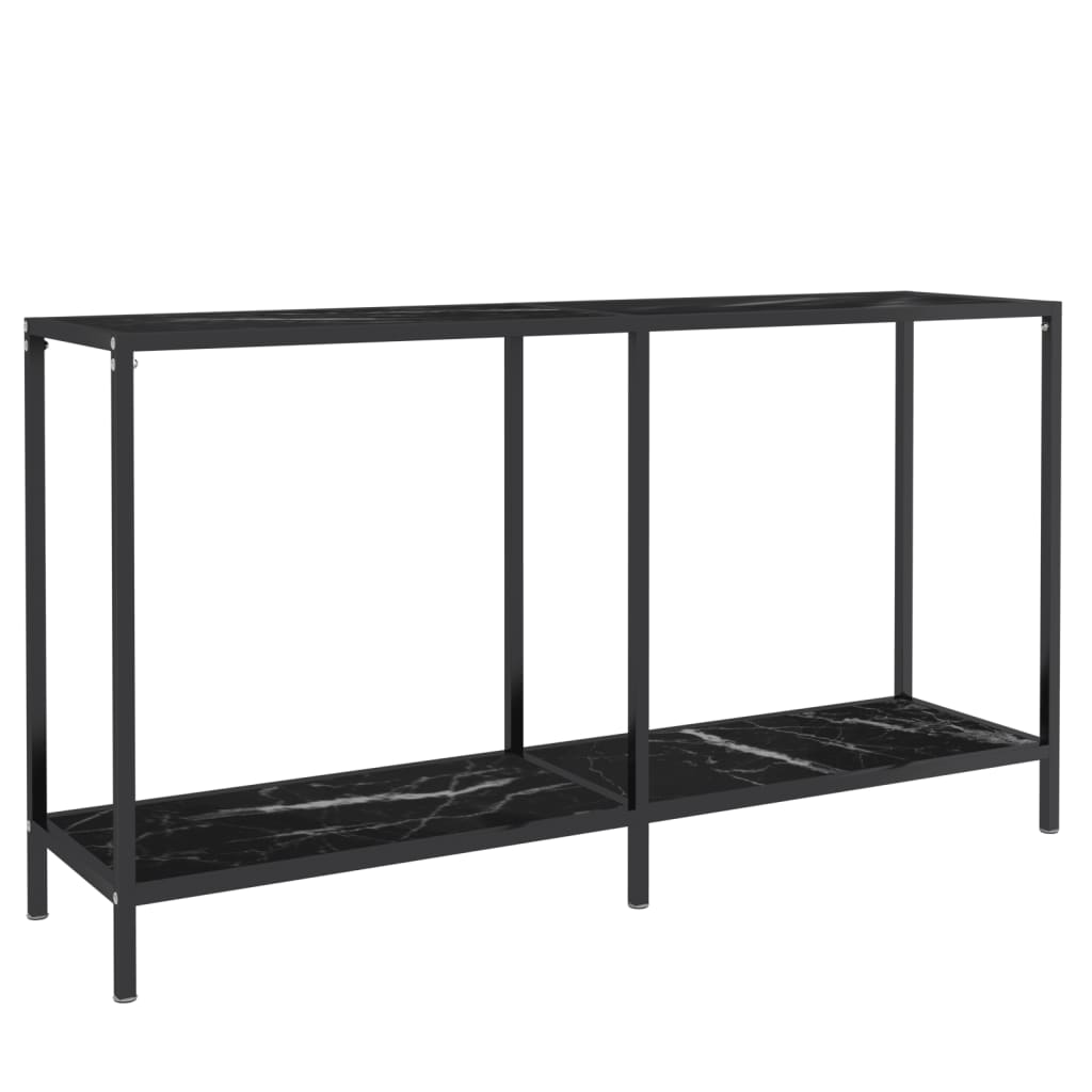 Table console Noir 140x35x75,5 cm Verre trempé - XIOS