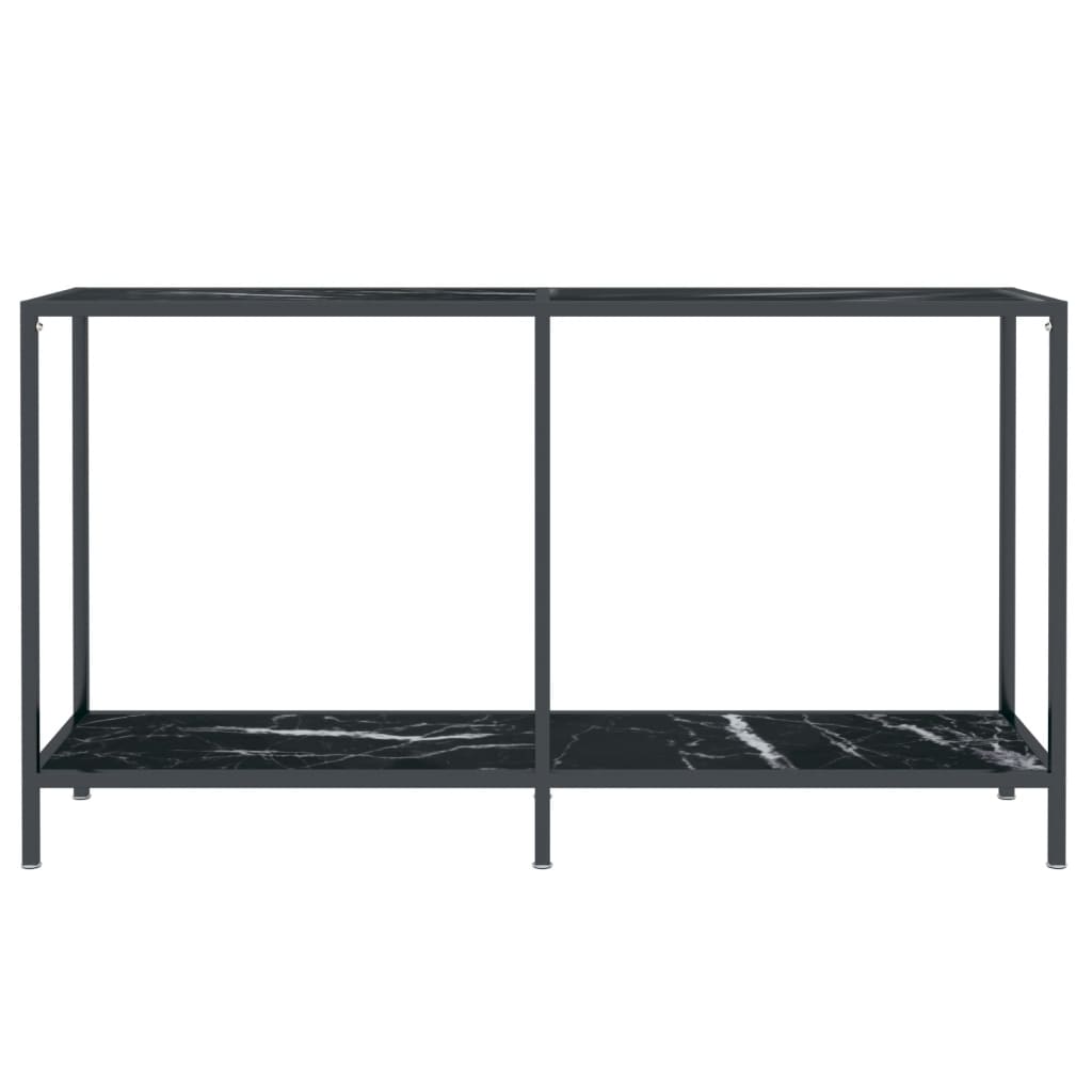 Table console Noir 140x35x75,5 cm Verre trempé - XIOS
