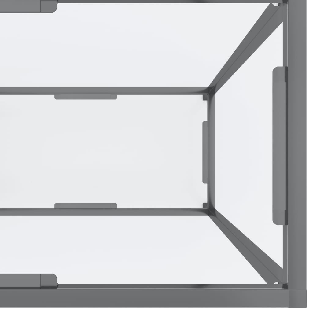 Table console Transparent 160x35x75,5 cm Verre trempé - XIOS