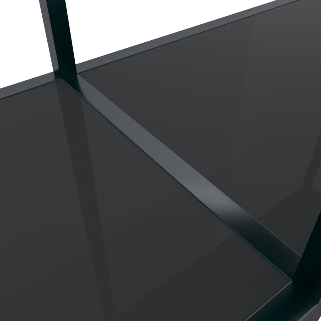 Table console Noir 160x35x75,5 cm Verre trempé - XIOS